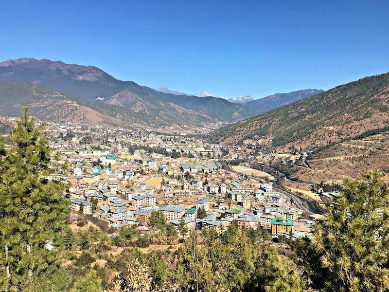 beautiful views in Thimphu make it one of the best places for solo travel in Asia