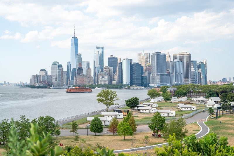 seeing the skyline views NYC is famous for from Governors Island