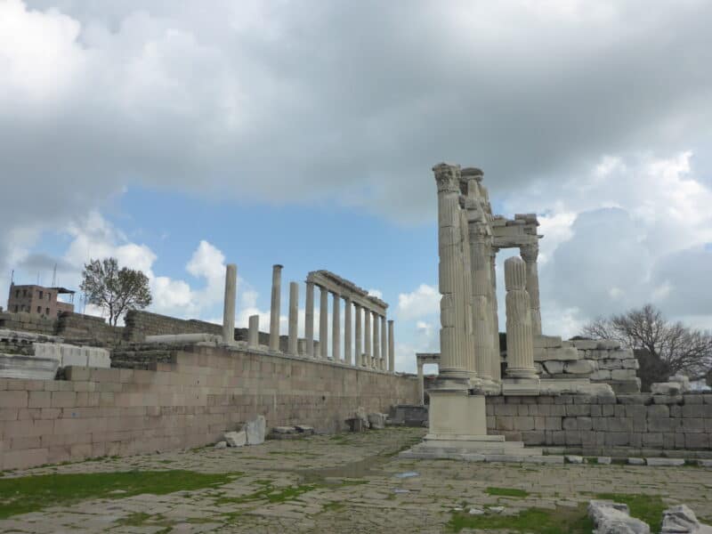 ruins within the ancient city of Ephesus in Turkey