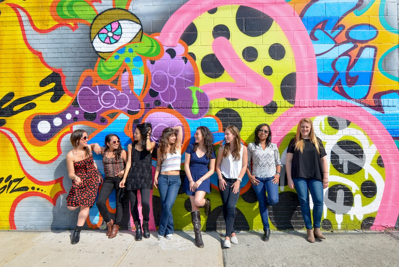 group of women exploring the best things to do in Bushwick Brooklyn on a private photo tour