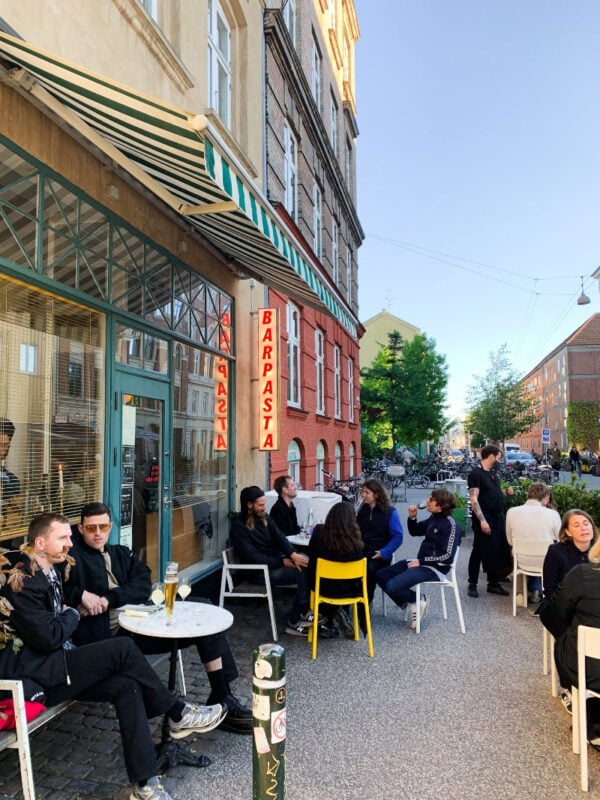 popular restaurant with people dining at a Nørrebro restaurant in Copenhagen