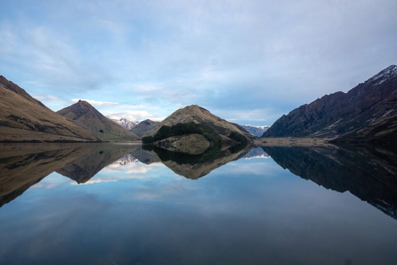 Moke Lake hiking trail on New Zealand's South Island