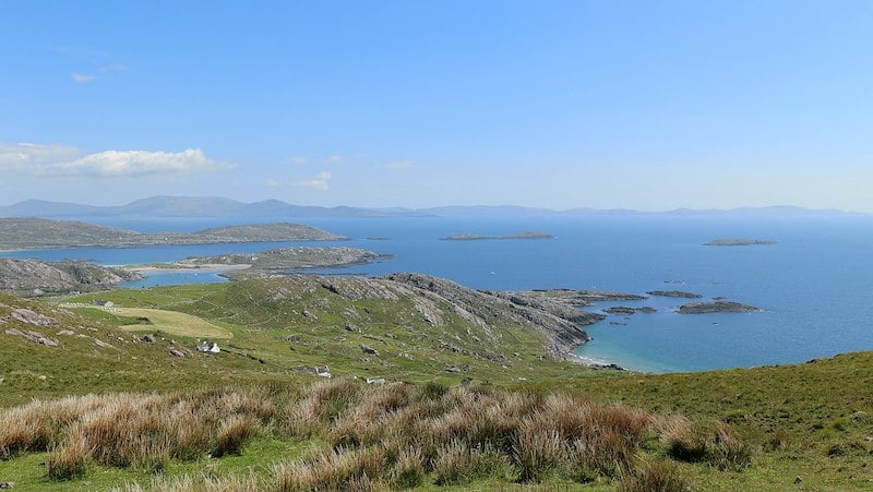 Atlantic Ocean view along the Ring of Kerry while traveling solo in Ireland