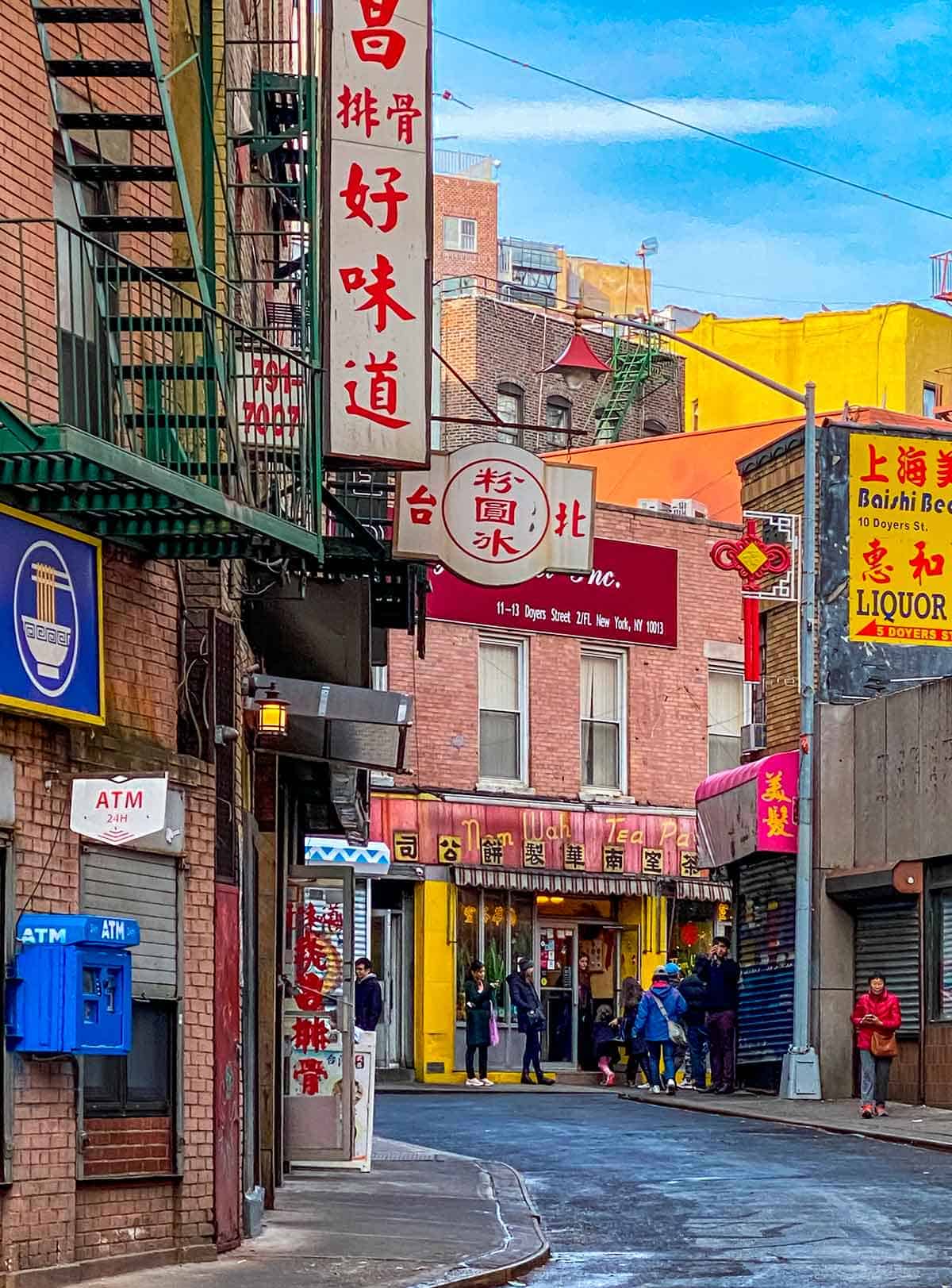 Doyers Street in Chinatown, NYC.