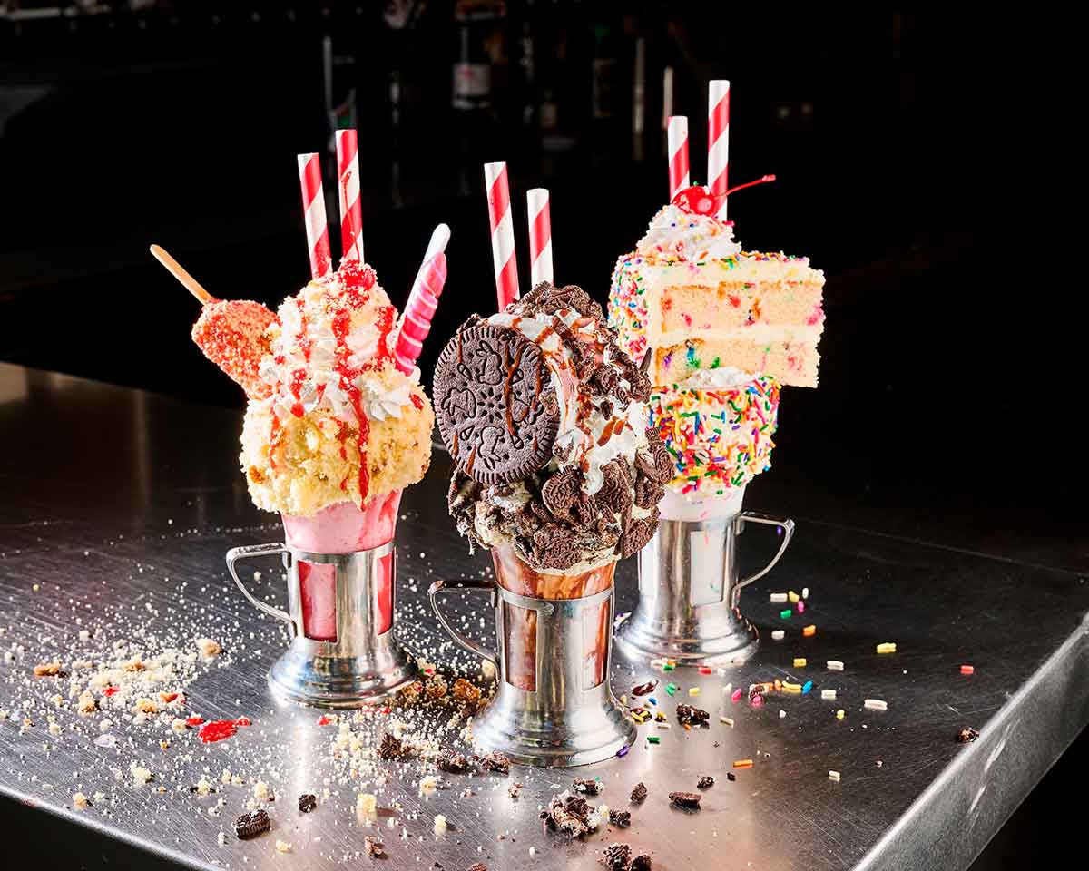 Milkshakes from Black Tap CrazyShake in NYC.