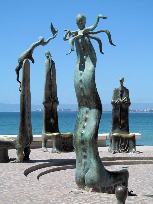 La Rotonda del Mar statues in Centro zone, Puerto Vallarta