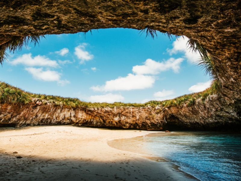 A hidden beach at Marietas Islands