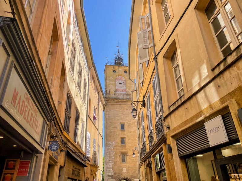 yellow buildings in Aix-en-Provence