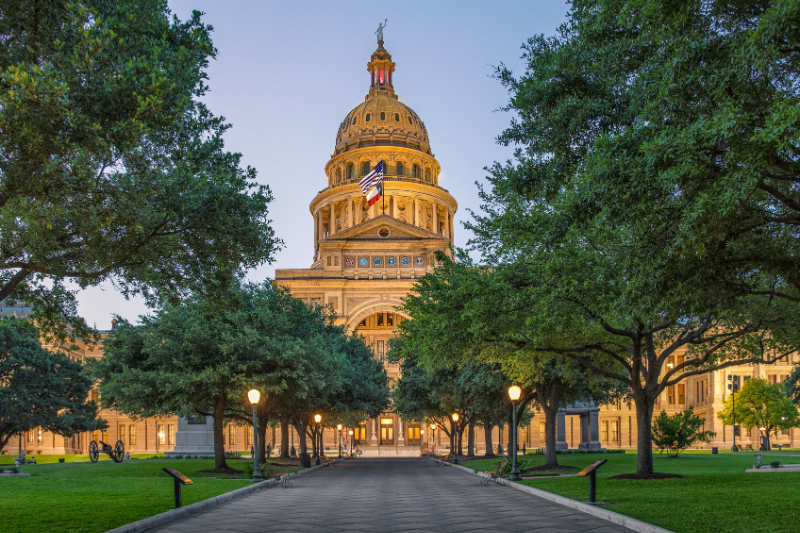 Texas State Capital building in Austin