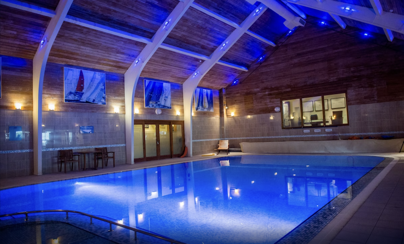 giant indoor hot tub at the North Lakes Hotel and Spa