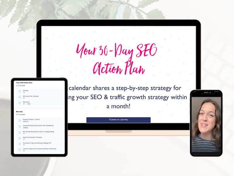 SEO Action Plan course for travel bloggers