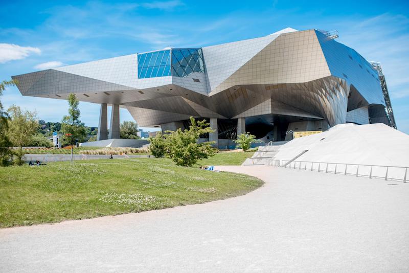 exterior of Confluences Museum in Lyon, France