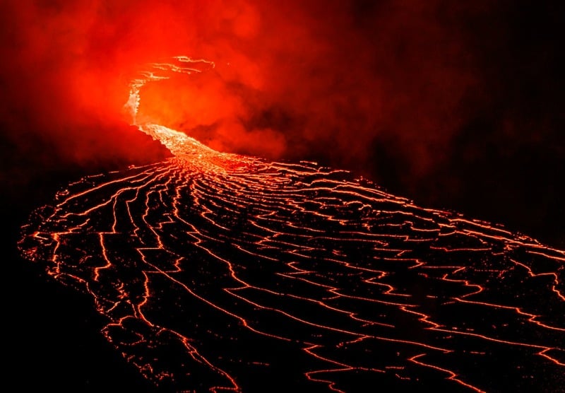 volcano lava in Hawaii