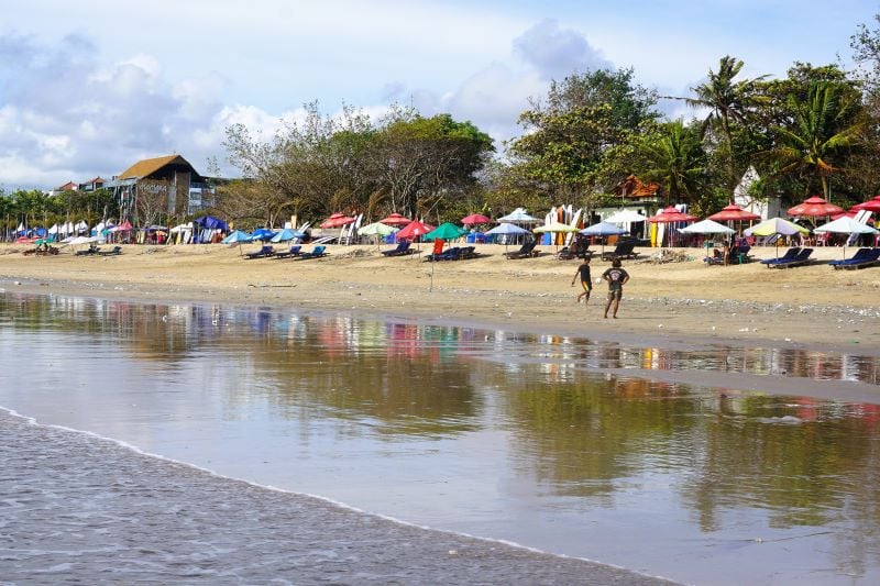 Kuta Beach during Bali's dry season