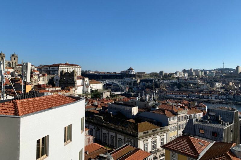 taking in an aerial city view while visting Porto for 3 days