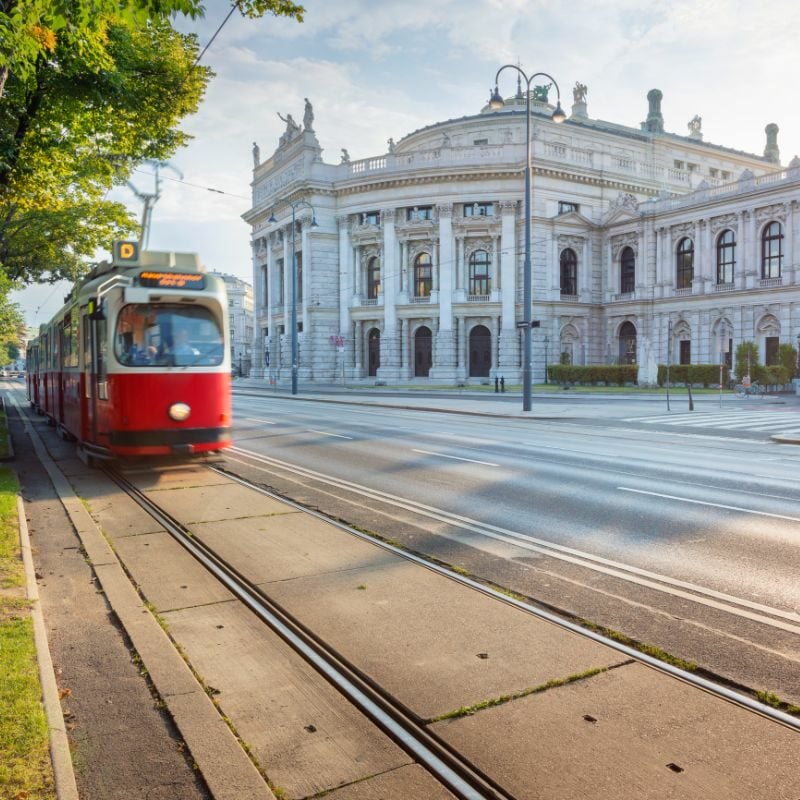 tram in Vienna, Austria