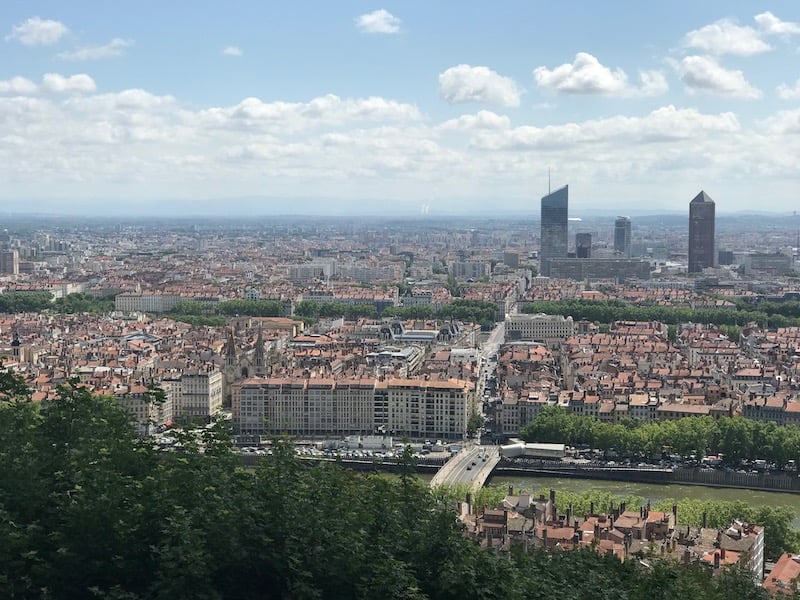 View of Lyon, France, from Fourviere Hill