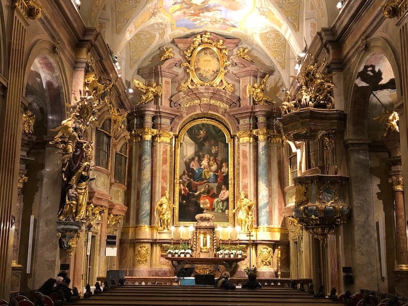 interior of St. Anne's Church in Vienna, Austria