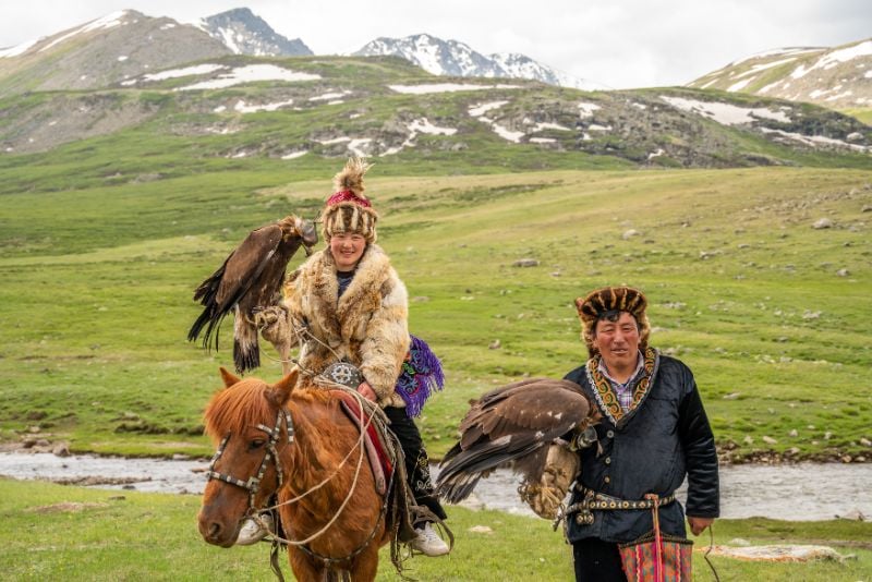 eagle hunters in the Altai Mountains of Mongolia