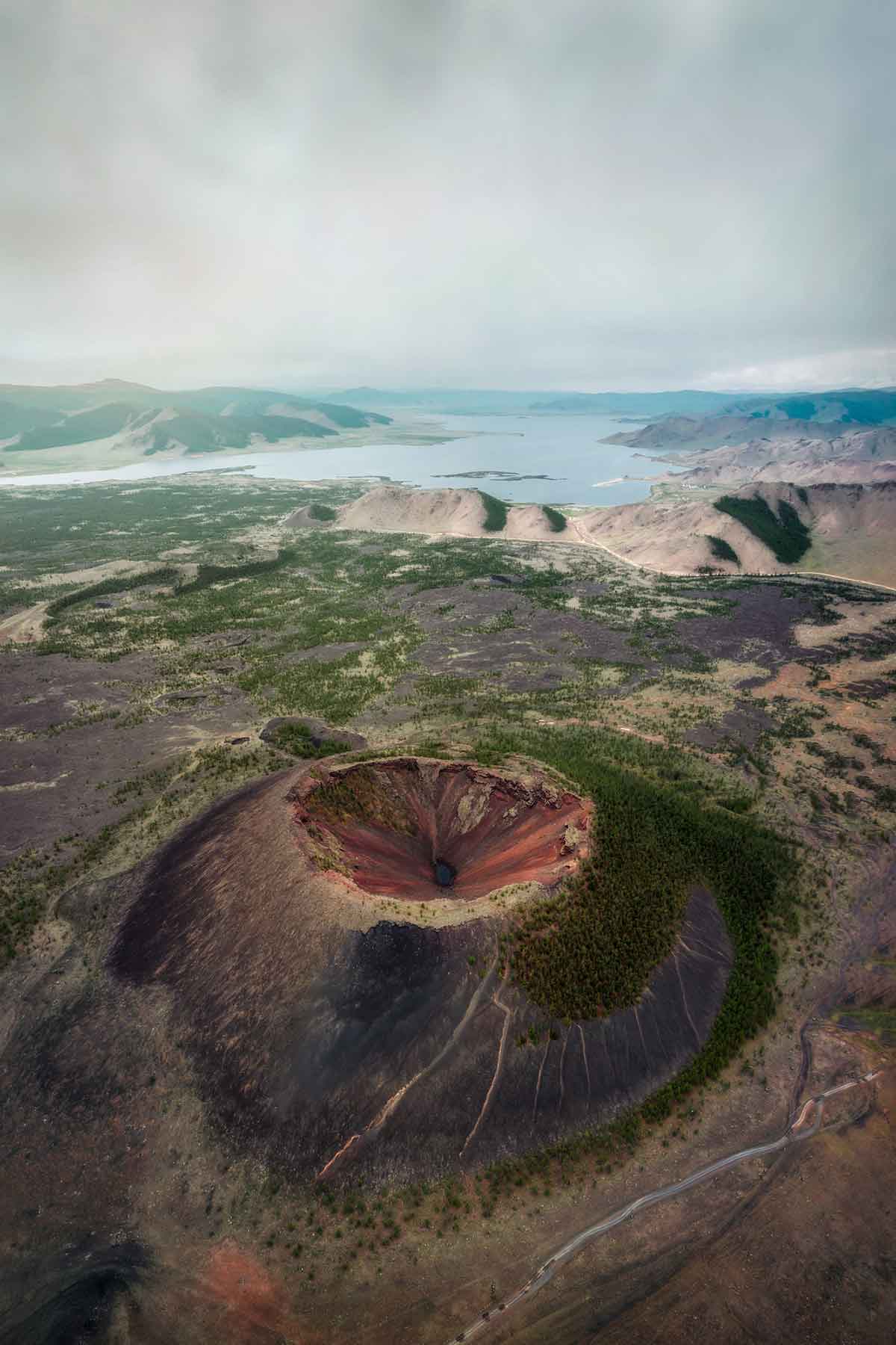 Khorgo volcano in Mongolia.