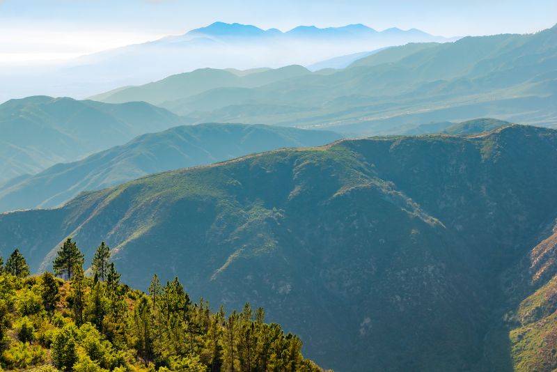 hiking trails of the San Bernardino Mountains in California