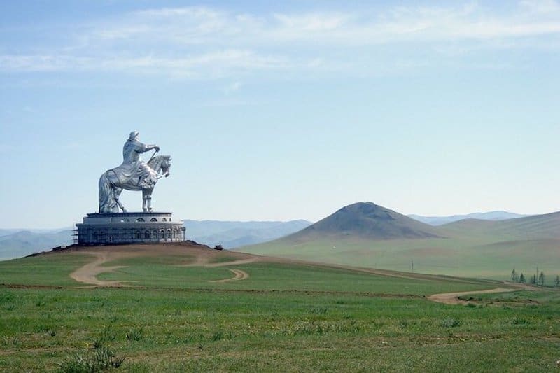 the Equestrian statue of Genghis Khan is a popular attraction in Mongolia