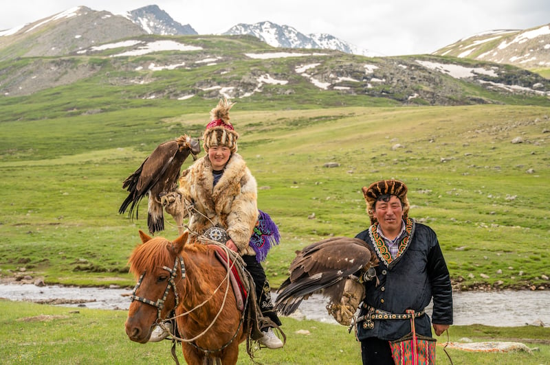 staying with a Kazakh family of eagle hunters in the Altai Mountains of Mongolia