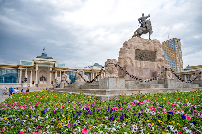 Chinggis Square (Sukhbaatar Square) in Ulaanbaatar