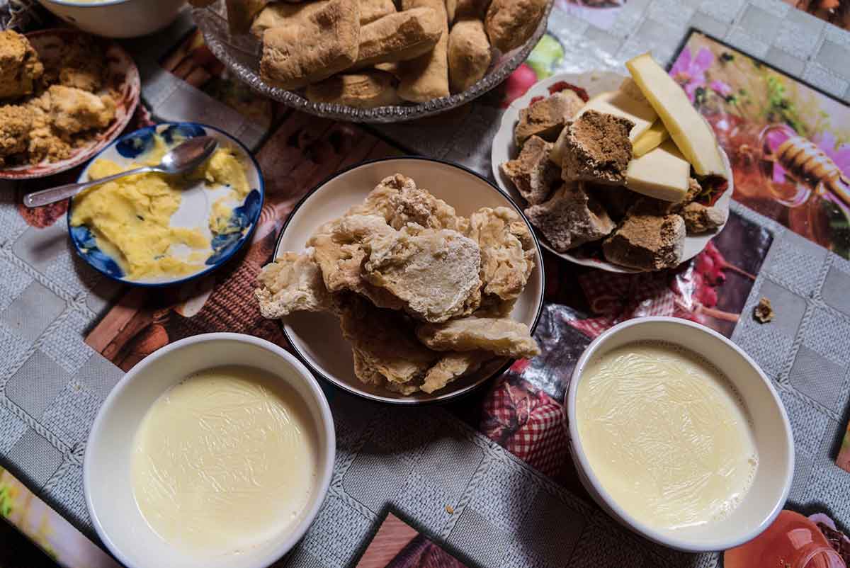 National Mongolian food, nomad dairy products.