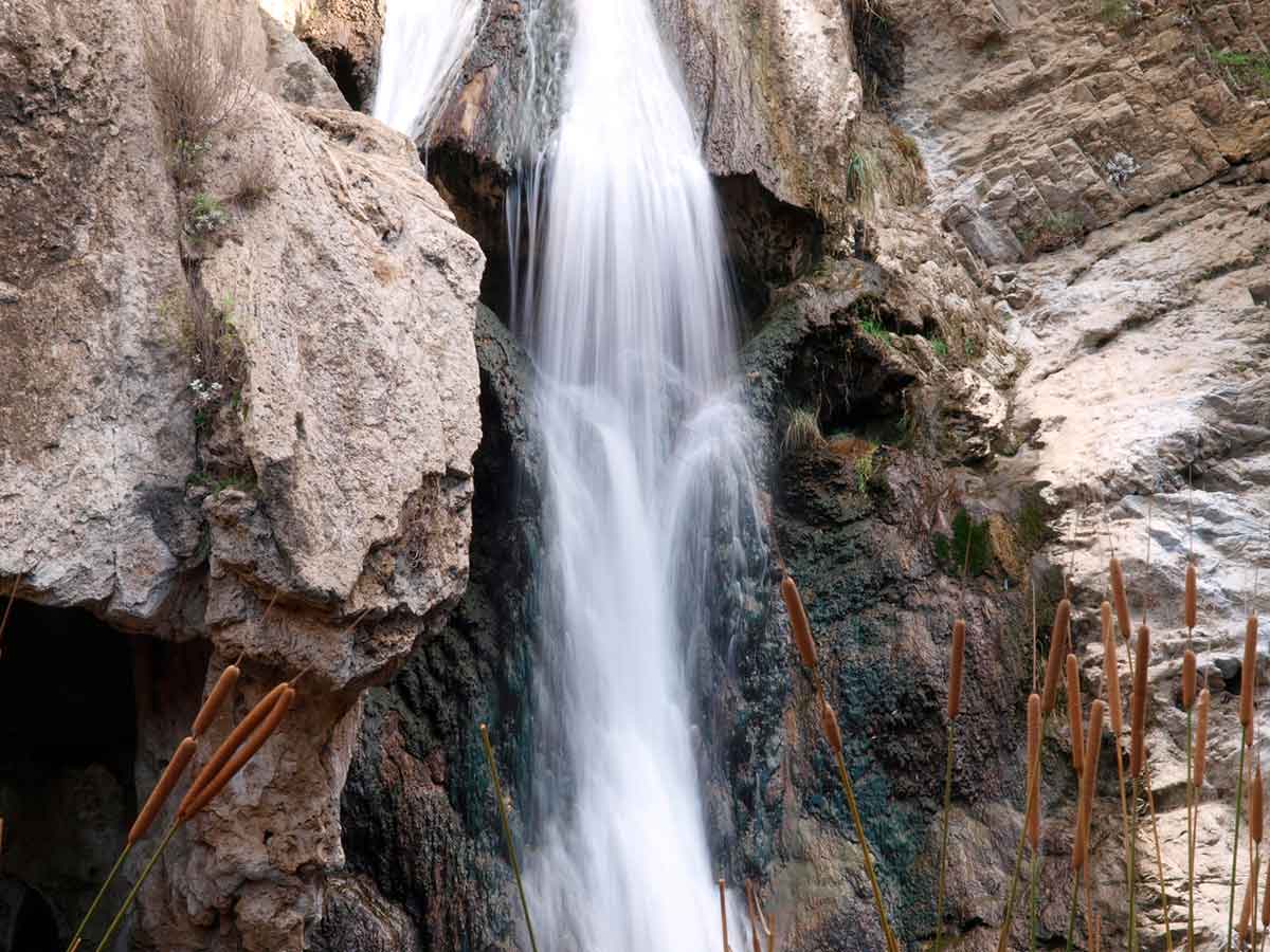 A close up photo of Paradise Falls in California.