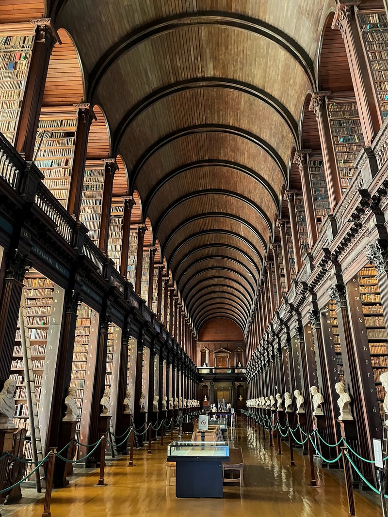 traveler visiting Trinity Library on a 4 day Dublin itinerary
