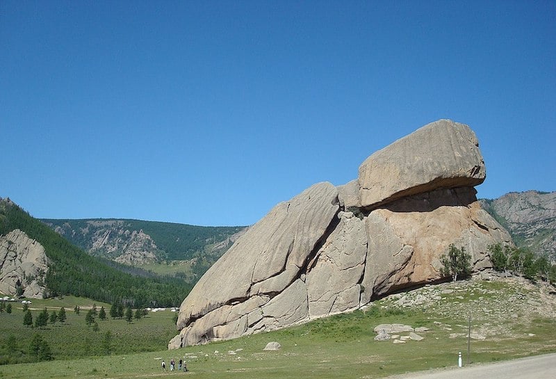 Turtle Rock in Gorkhi-Terelj National Park is one of the top tourist attractions in Mongolia