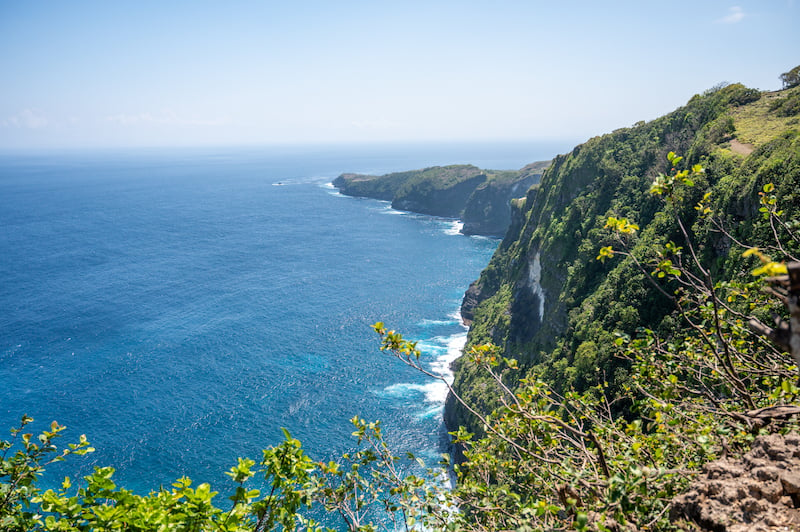 view of the ocean from Nusa Penida in Bali