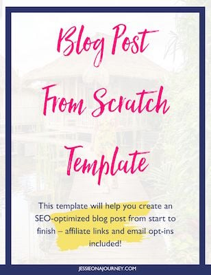 blog post from scratch template