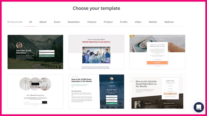 blogger using ConvertKit landing page templates to create a workflow