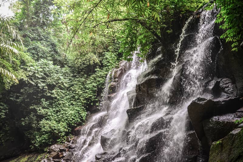 the gentle cascades of Kanto Lampo Waterfall near Ubud