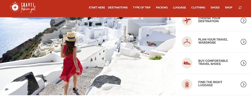 Travel Fashion Girl homepage