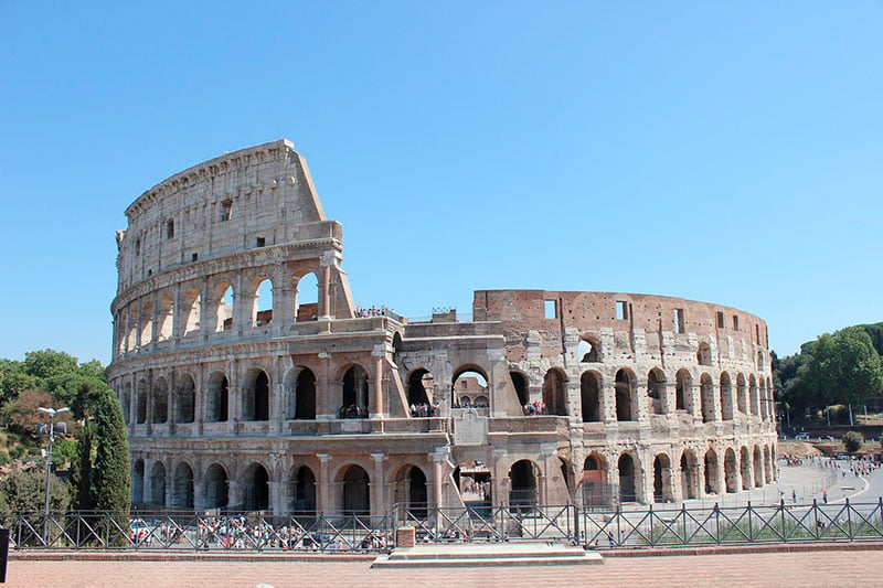 A photo of the Colosseum in Rome, Italy.