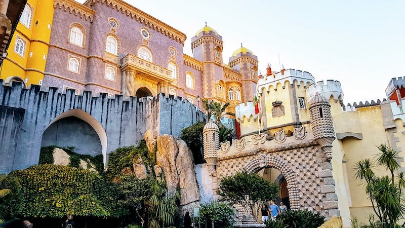 colorful facade of Palacio da Pena in Sintra