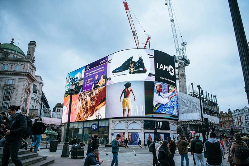 Piccadilly Circus in London.