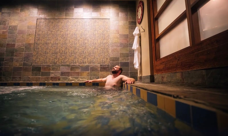 indoor spa tub at the Grand Hyatt Seattle