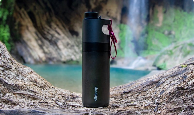 Vitaloop water bottle hiking gift