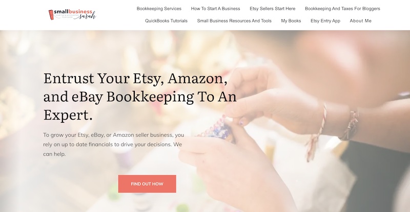 bookkeeping for bloggers website