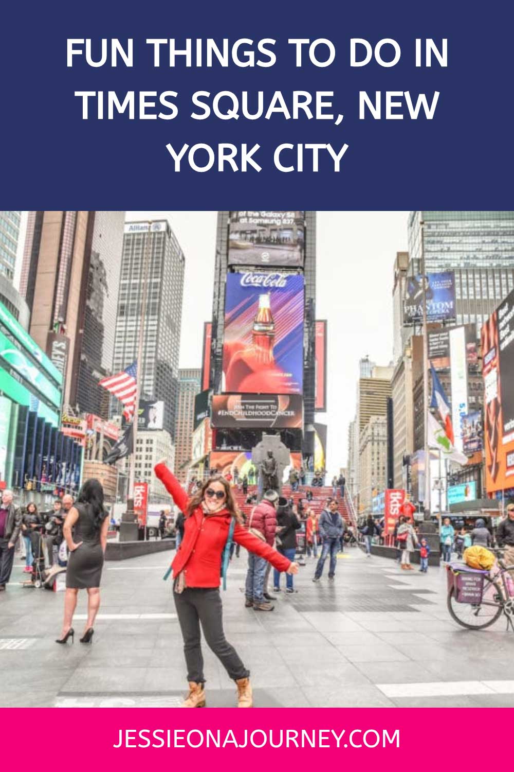 Pinterest pin that reads things to do in Times Square NYC.