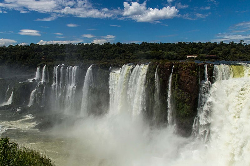 roaring waterfalls of Iguazu Falls in Argentina