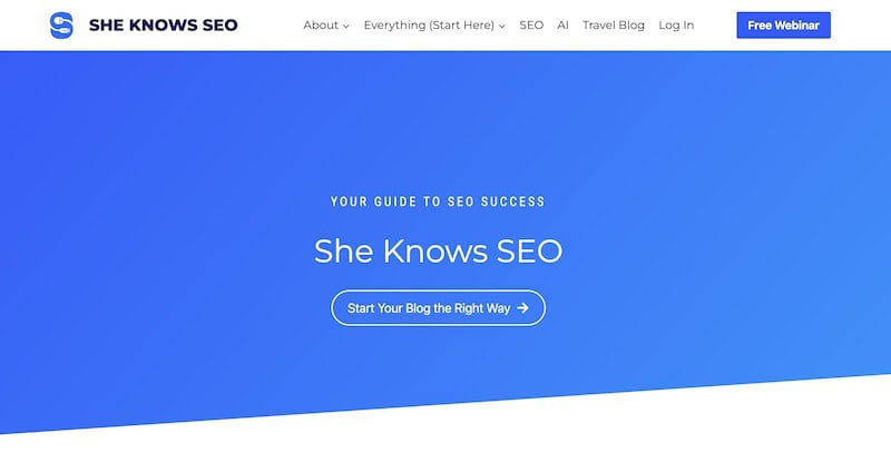 She Knows SEO homepage