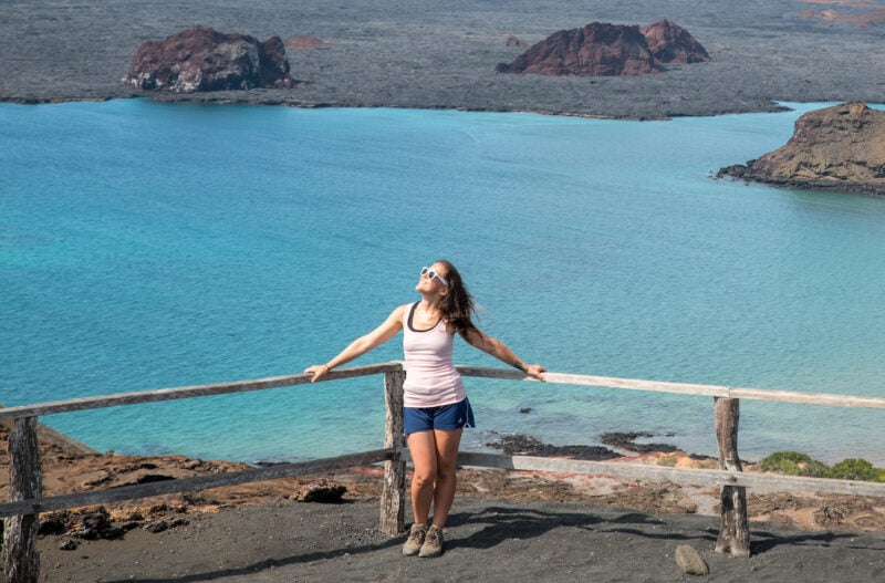 solo female traveler in South America visiting the Galapagos Islands