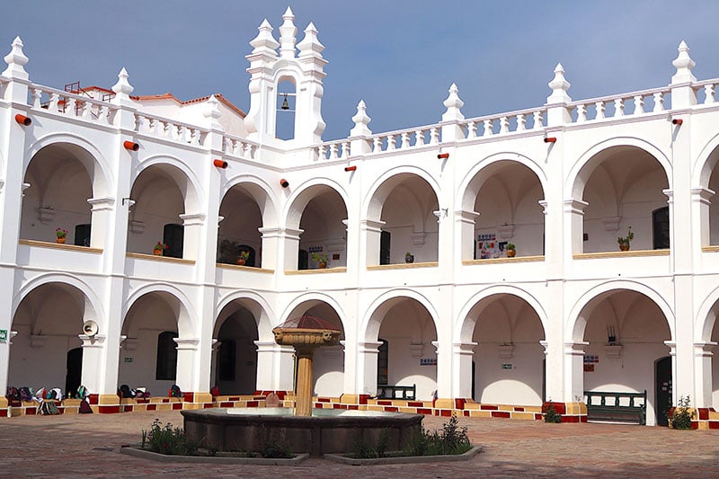 historic white building in Sucre, Bolivia