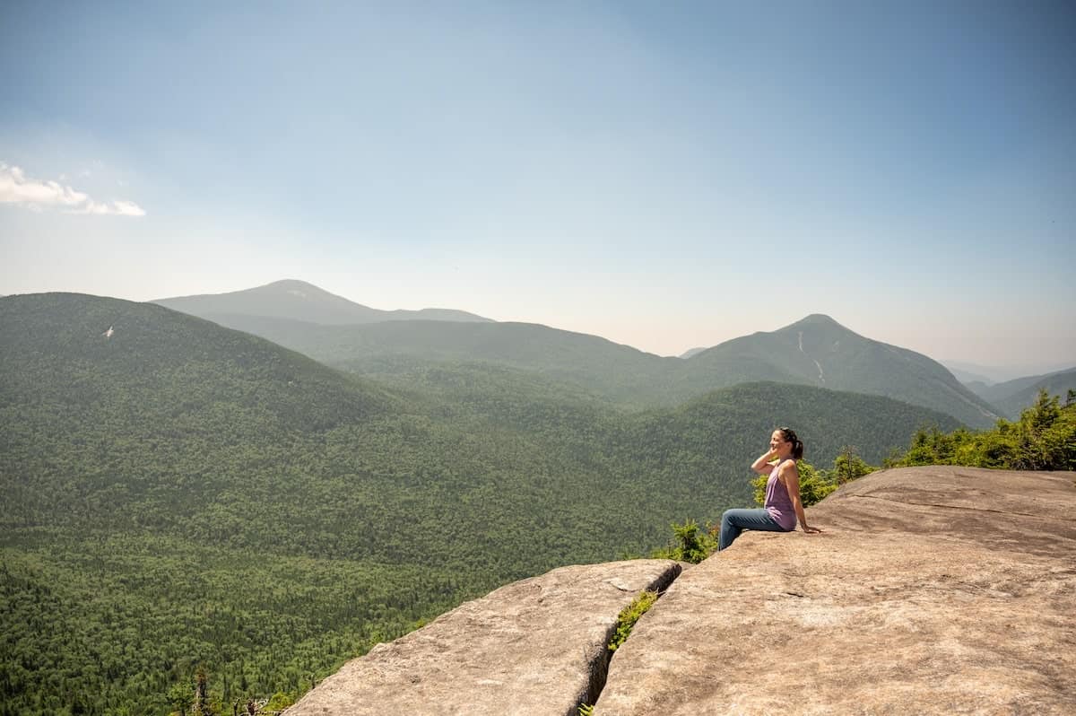 views of the Adirondacks High Peaks from the top of Phelps Mountain in Upstate New York