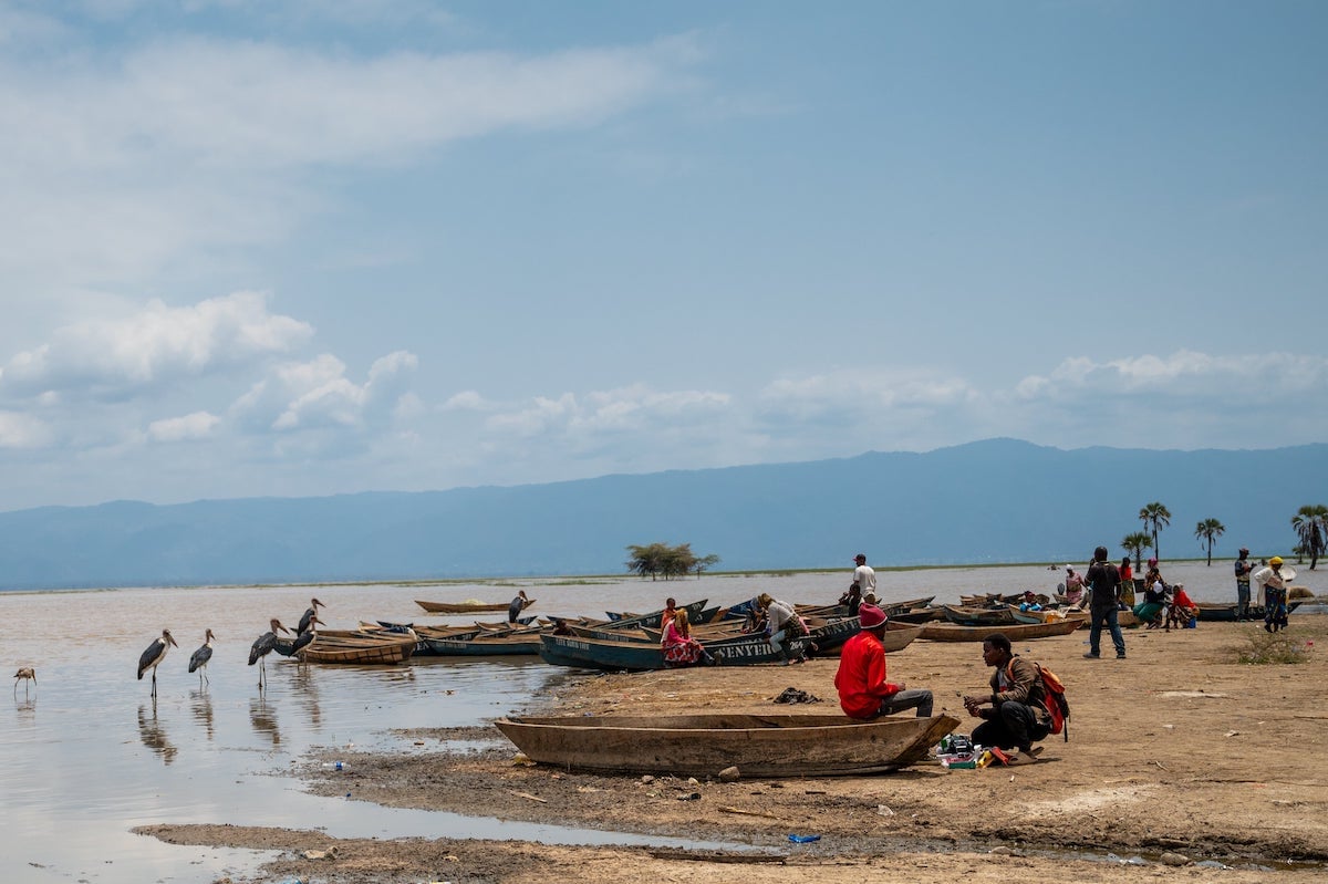 local fishing village on Lake Manyara